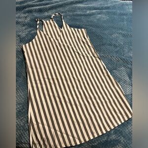 ⚡️ grey and white stripe cover dress